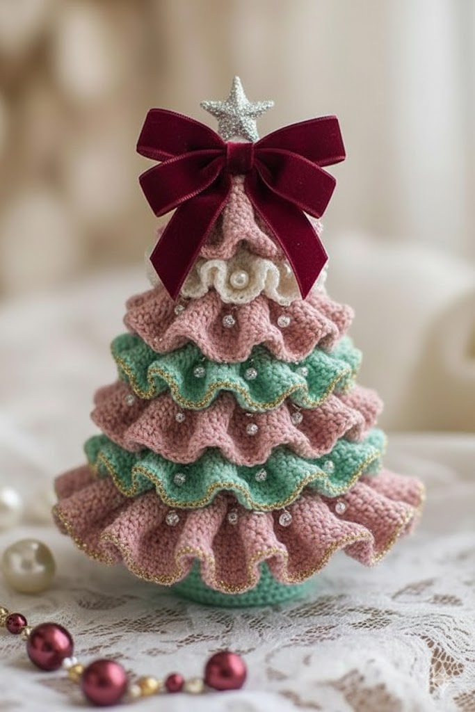 The charm of the crochet Christmas tree