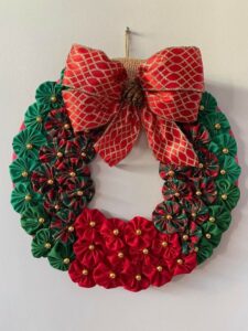 Handmade fabric wreath