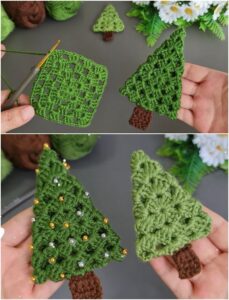 Crocheted Christmas Trees