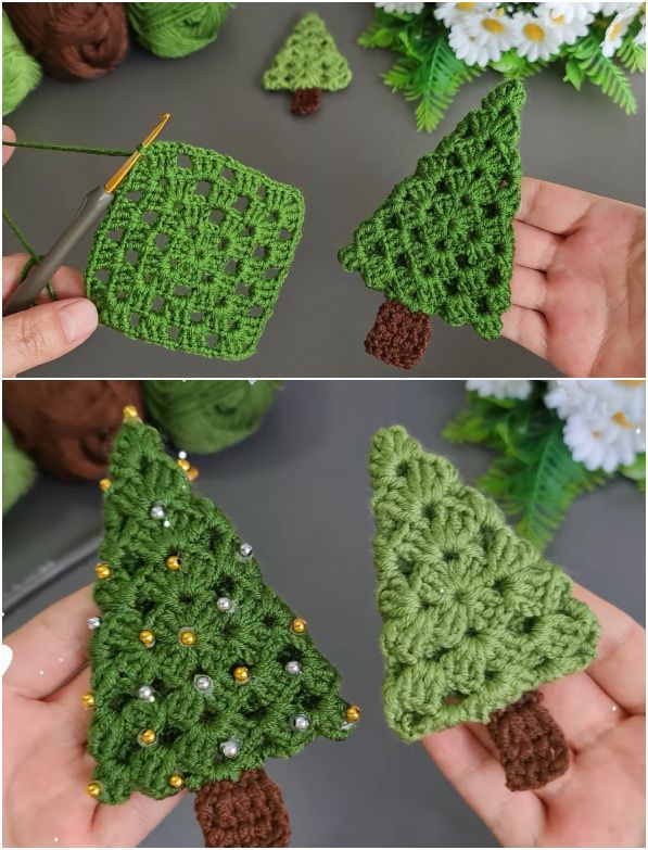 Crocheted Christmas Trees
