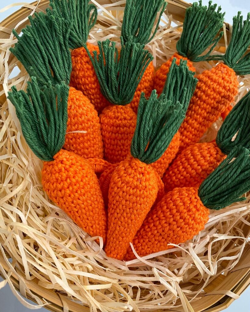 Decorative Crocheted Carrots