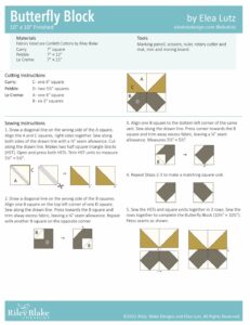 butterflies in fabric scraps