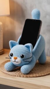 Cat-shaped cell phone holder