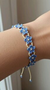 Crochet Floral Bracelet